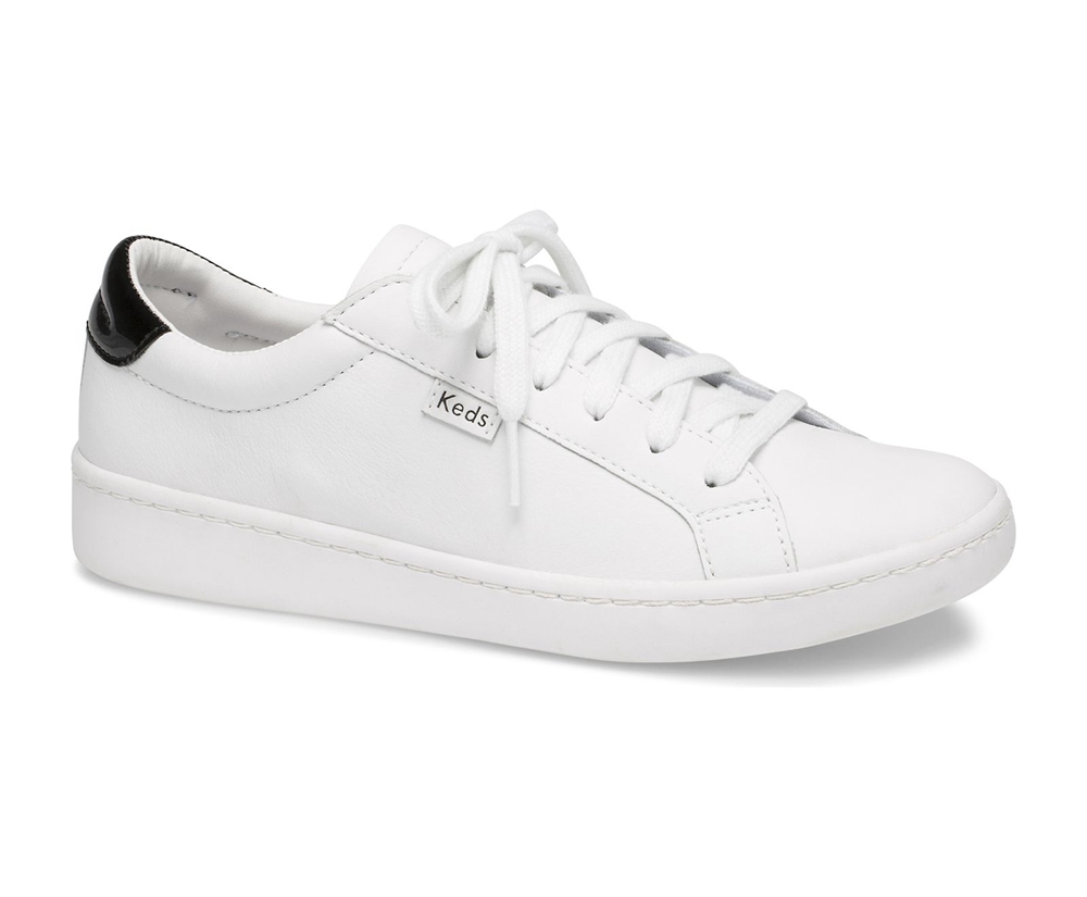 Zapatillas Keds Mujer Blancas - Ace Cuero - 592-WAUZOP